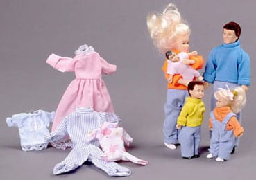 dollhouse and doll set