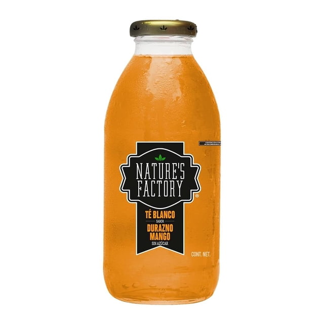 Té blanco Nature's Factory sabor durazno mango sin azúcar 485 ml