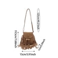 thumbnail image 3 of gcong Elegant Fringe Beaded Square Messenger Bag Versatile Crossbody Shoulder Handbag for Women Daily Use, 3 of 6