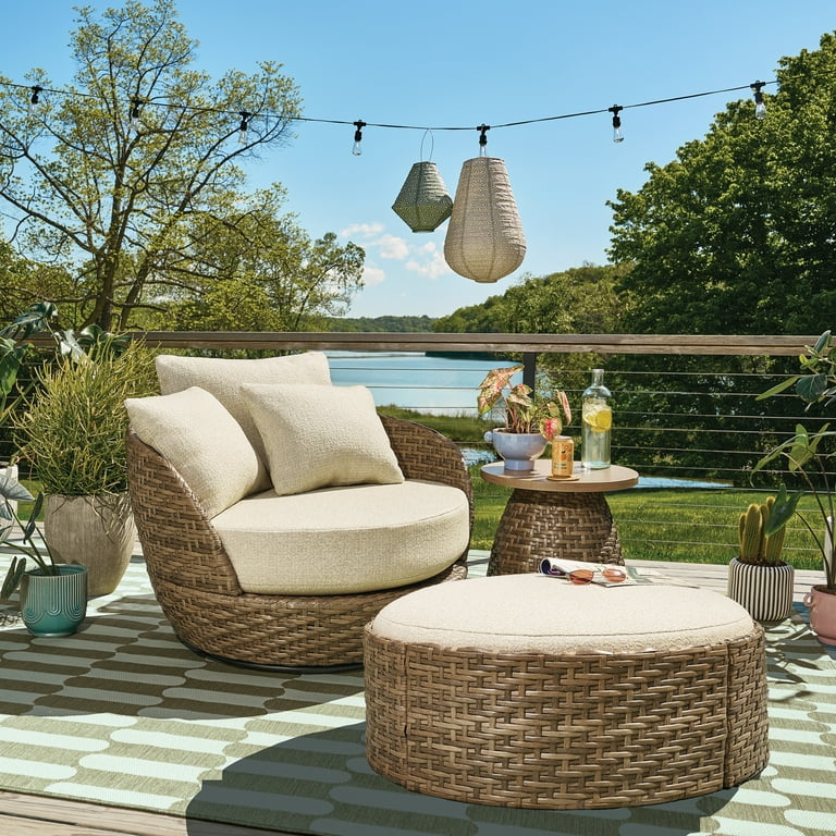 Drew Barrymore Porcini Outdoor Swivel...