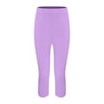 thumbnail image 4 of Beugl Womens Yoga Pants Clearance, Ladies Casual Comfort Printed Stretchy High Waist Elastic Cropped Pants Resort Beach Leggings, Capri Pants for Women, Leggings for Women Purple S, 4 of 8