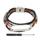 thumbnail image 1 of Smartwatch Band Reloj de cuero Correa de muñeca Reemplazo Estilo vintage para Mi Band 6 5 NFC (Marrón Plata), 1 of 5