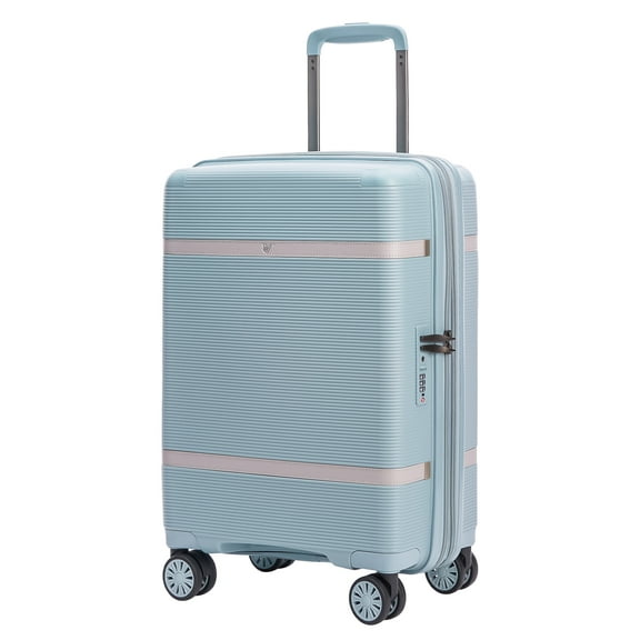 VERAGE Florence Hardside Carry-On Luggage with Spinner Wheels, Lightweight Expandable Suitcase with TSA Lock, Artist-Inspired Stylish Travel Luggage for Women, 20-Inch, Aqua Mist