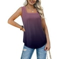thumbnail image 5 of Yubnlvae &nbsp;Square Neck Casual Tank Top (2025 Summer) Tank Tops for Women Summer Outfits 2025 Square Neck Casual Shirts Blousesclearance! Gradient, Square Collar, Black, L, 5 of 9