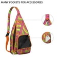 thumbnail image 2 of Tropical Banana Illustration Chest Bag – Lightweight & Durable, Adjustable Strap for Women, Kawaii Aesthetic Design for Shopping & Outings, 2 of 4