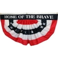 thumbnail image 5 of Home Of The Brave Bunting Flag - Large 3 ft by 6 ft, President's Day, Memorial Day, 4th of July, USA, Christmas, 5 of 5