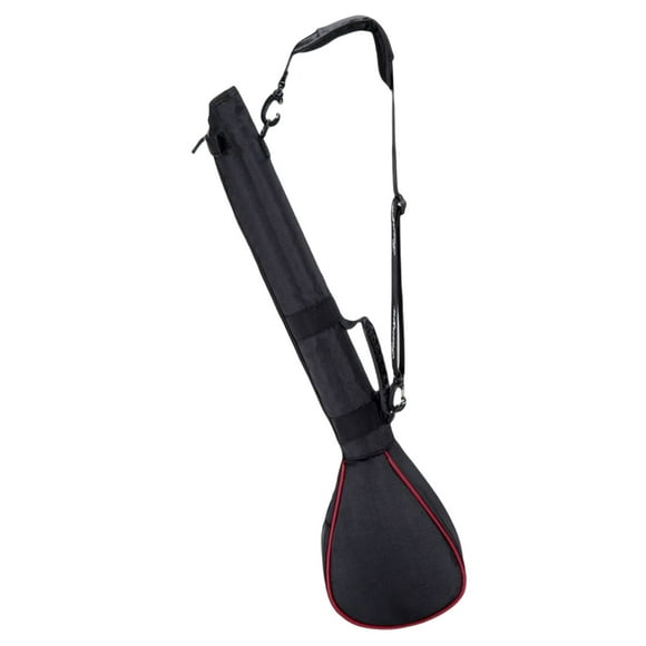 relayinert Sacs Club de Golf Souple Pliable Portable Couleur Rayure Sangle Sac pour Fermeture Éclair Robuste Détachable Accessoires de Golf Voyage Noir Rouge