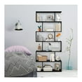 thumbnail image 3 of FASCK 6-Tier S-Shaped Bookshelf, Z-Shelf Storage Display Bookcase, Modern Decor for Living Room, Office, Space Saver, 3 of 9
