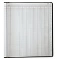 Boorum & Pease Columnar Accounting Book, 8 Column, Black Cover, 150 Pages, 10 1/8 x 12 1/4