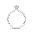 thumbnail image 2 of ANGARA Lab Grown Diamond Hidden Halo Engagement Ring for Women in 14K White Gold (Size-7x5mm| Color-F-G| Clarity-VS) | April Birthstone, Anniversary, Jewelry Gift for Women | Lab-Grown Diamond Ring, 2 of 4
