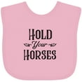 thumbnail image 3 of Inktastic Hold Your Horses Boys or Girls Baby Bib, 3 of 4