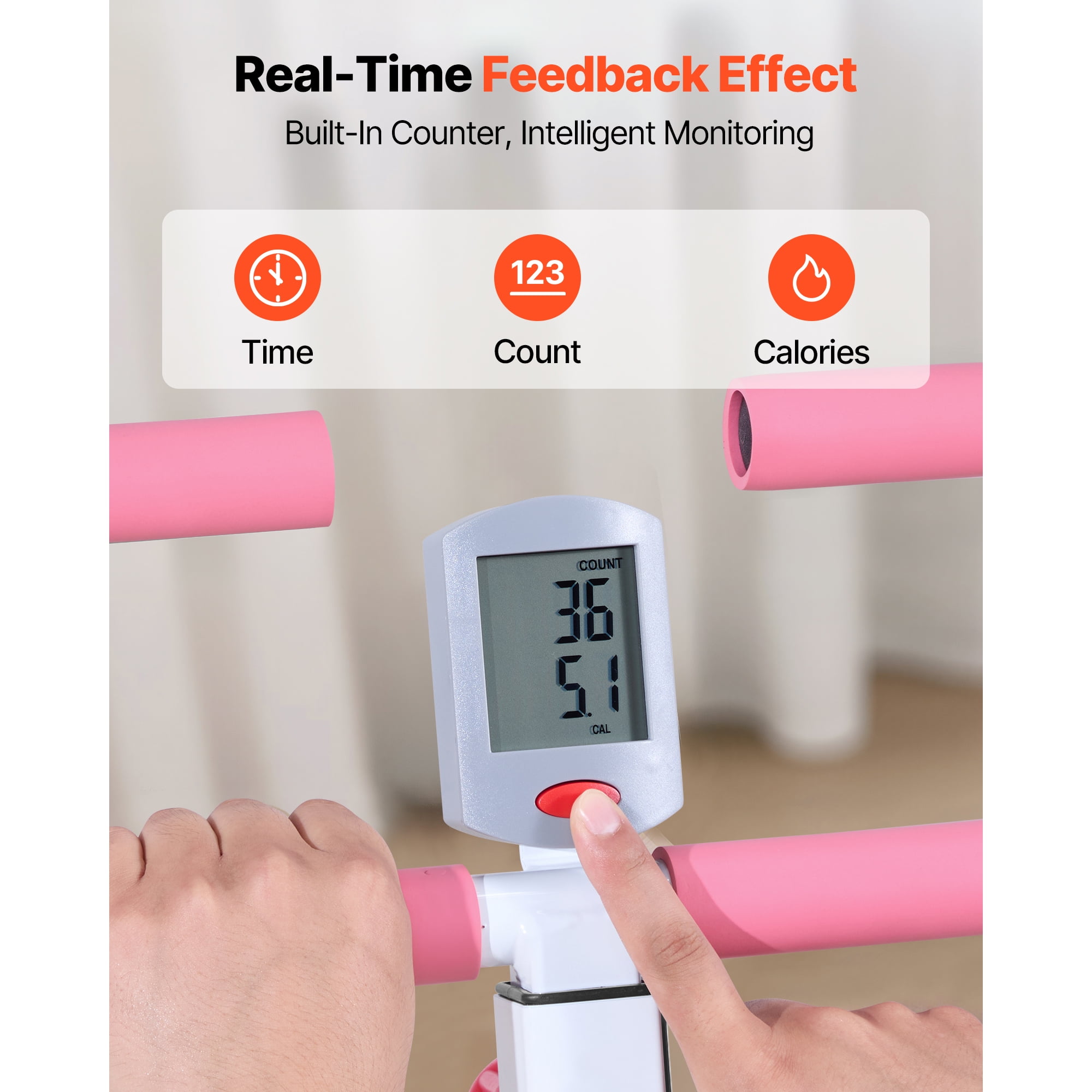 KFFKFF Foldable Squat and Rowing Machine for Home Workouts, Compact Exercise Equipment with 3 Durable Resistance Bands, Glute and Leg Training Machine, White