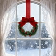 thumbnail image 3 of Yucurem 5.1 Inch Mini Christmas Cabinet Wreath, 6PCS Small Christmas Kitchen Wreaths with Bow Ribbon for Xmas Window Door Chair Fireplace Table Centerpiece Indoor Outdoor Decor, 3 of 7