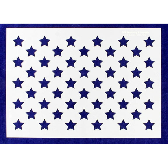 50 Star Field Stencil 14 Mil -10 1/4"H x 14 1/2"W - Painting /Crafts/ Templates