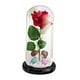 thumbnail image 2 of Regalos de rosas románticas con luz en cúpula de cristal para aniversario de mujer Besos de base negra, 2 of 9