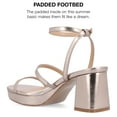thumbnail image 5 of Journee Collection Womens Samilee Metallic Vegan Leather Platform Sandals, 5 of 7