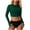 #0443-Green, variant on Women's Rash Guards Long Sleeve Crop Top Swimsuit Quick Dry Stretchy UV Protection Surfing Swimwear Tops for Beach Pool Vacation Gift