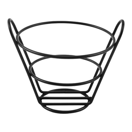 

Famure French Fry Holder-Stainless Steel Heavy Duty Cone Like Fry Basket French Fries Holder Great Fried Food Restaurant Table Serving Supplies