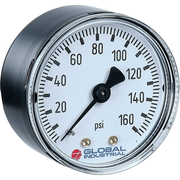 Global Industrial 2"" Pressure Gauge 160 PSI 1/8"" NPT CBM Steel