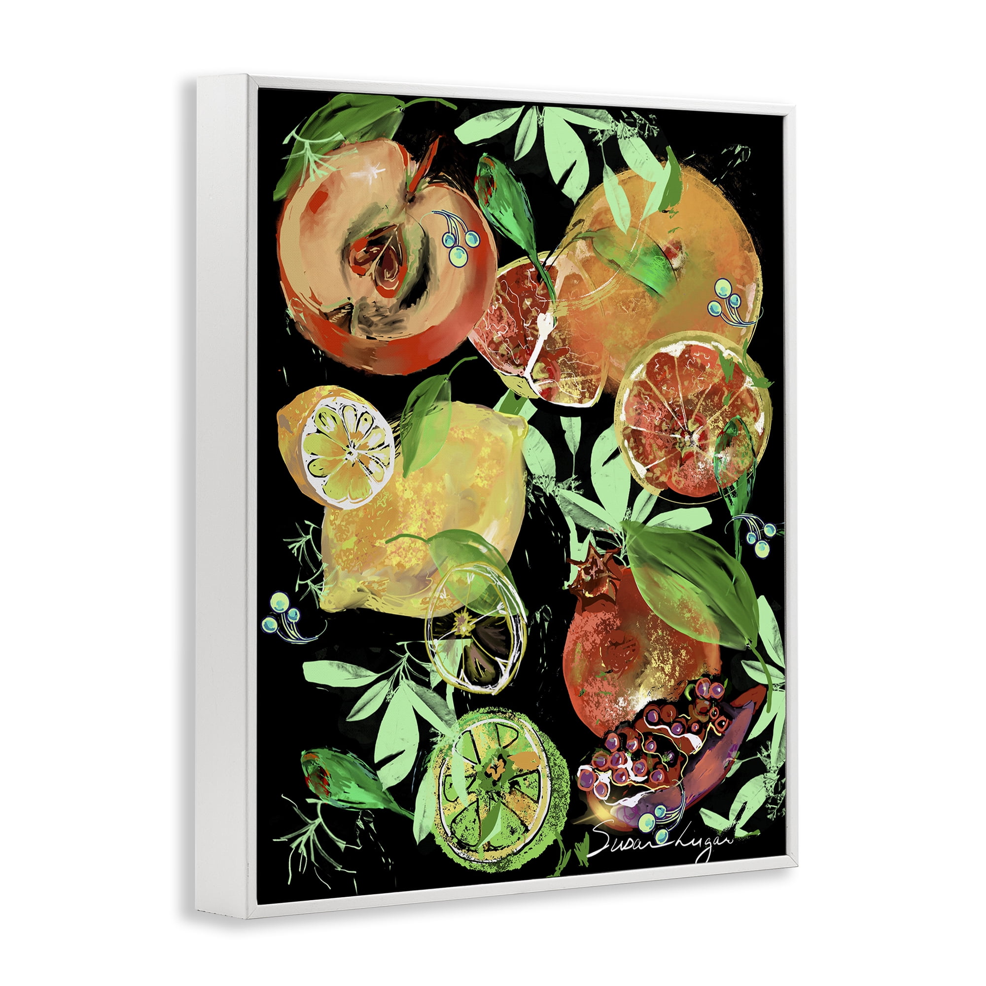 Stupell Industries Fruit Medley Combo White Framed Giclee Art, design by Susan Lugar