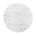 thumbnail image 3 of Modway Lippa 54" Round Artificial Marble and Metal Dining Table in Black/White, 3 of 7