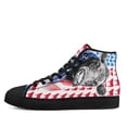 thumbnail image 3 of Black Angus Cattle High Top Canvas Shoes Sneakers Black Size 10, 3 of 7