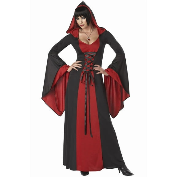 California Costumes Deluxe Gothic Red Hooded Robe Dress Costume Adult Large 10-12 Female