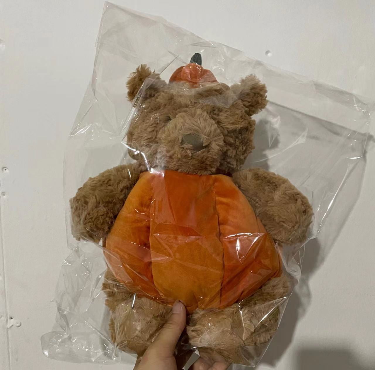 MEETOO Soft Stuffed Animals & Plush Toys, Halloween Pumpkin Plush Bear