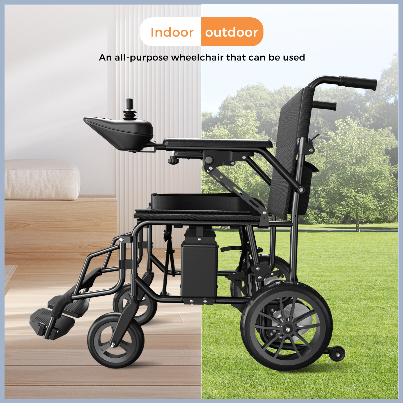 Electric Wheelchair For Adults, Adult Foldable Intelligent Electric Wheelchairs: Long Travel Range with 360° Maneuverability Control Joystick for Maximum Convenience, Rolling Walkers For Seniors