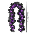 thumbnail image 3 of 5.56 Ft Artificial Black Maple Leaf Garland with Light,Halloween Decoration Autumn Leaf Lighted Garland for Home Stair Railing Fireplace, 3 of 7