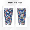 thumbnail image 3 of Salouo Cute Popcorn Print 20oz Tumbler with Lid,Stainless Steel Vacuum Insulated Tumbler Durable Insulated Coffee Mug Thermal Cup with Splash Proof Sliding Lid-Straw Three-piece Set, 3 of 8