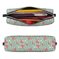 thumbnail image 2 of Yiaed Autumn Branches Fox and Mushrooms Print Leather Pencil Case - Leather Pen Pencil Holder - Elegant & Practical Pencil Pouch for Work & Office, 2 of 7
