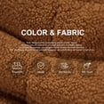 thumbnail image 4 of Puf Hobestluk, de espuma viscoelástica, piel sintética, color marrón, peluche, 4 of 9