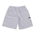 thumbnail image 3 of Men's Casual Mid - Waist Cargo Shorts - Solid Polyester, Loose Fit, Drawstring, for Basketball, Fitness & Daily Wear, 3 of 6