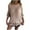 Beige, variant on Womens Plus Size Tops Hollow Out Half Sleeve Shirts Breathable Casual Side Split Crewneck Tees Fashion Clothing S-5XL