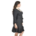 thumbnail image 2 of Vestido de satin Roman Fashion envolvente Tallas Extras 4351 Negro 36, 2 of 5