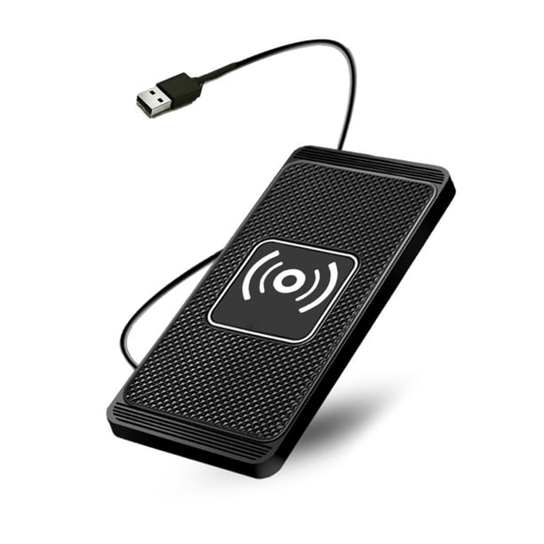 Cargador inalámbrico de automóvil Cargador de carga Montaje de carga antideslizante Pequeño Vehículo Pájaros Dashboard Automático Sensor Almacenamiento Port Puerto USB Guardurnaity EL022606-01B