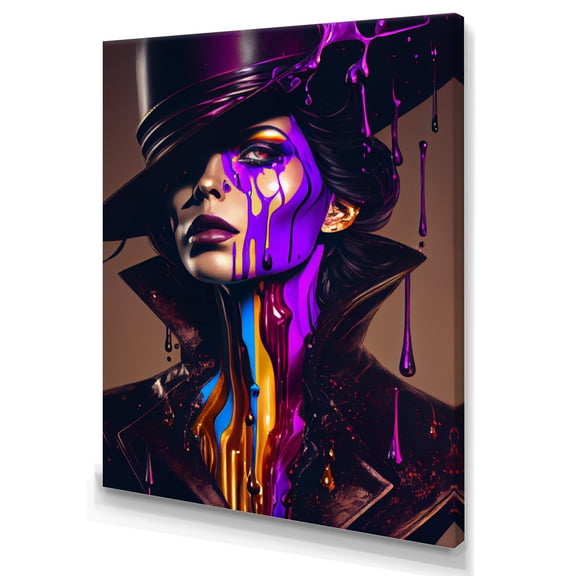 Designart Female Criminal Mastermind IV Canvas Wall Art