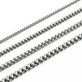 thumbnail image 4 of Round Box Chain Stainless Steel Necklace Silver Men Women Link Jewelry 16"-32", 4 of 8
