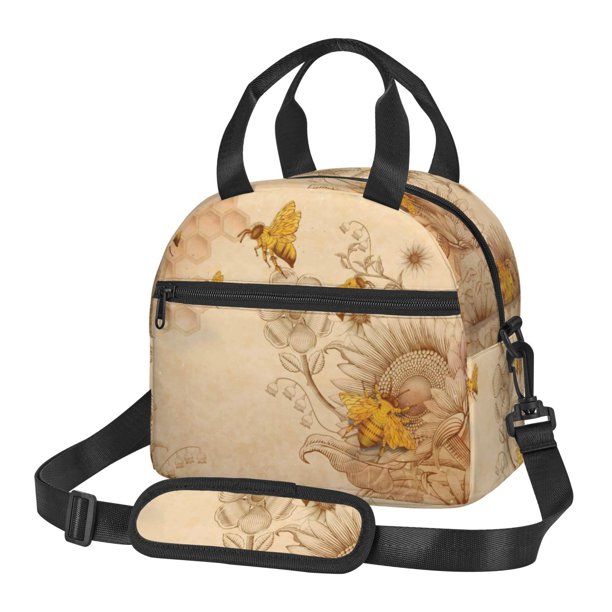 Balery Bolsa de Almuerzo Impresa, Caja de Almuerzo Reutilizable, Bolsa Térmica Aislada para Almuerzo, Bolsa Antiderrames