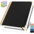 thumbnail image 1 of facai-Graph Paper Notebook, Spiral Grid Notebook, Hardcover Leather Journal 300 Pages, 100gsm Thick Grid Paper Notebook, A5 Small Graphing Notebook Journal for Women Men Writing Engineering School Wo, 1 of 4