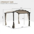 thumbnail image 4 of GAZEBETER 10' x10' Outdoor Arched Pergola,Metal Patio Gazebo with Sun Shade Canopy and Curtains for Gardens,Patios,Backyards (Beige), 4 of 11