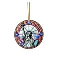 thumbnail image 1 of Fwttom Independence Day Hanging Plaque Round Decorative Round Hanging Plaque Pendant, 1 of 7