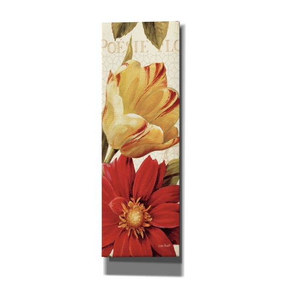 Epic Graffiti 'Poesie Florale Panel II' by Lisa Audit, Canvas Wall Art, 20"x60"