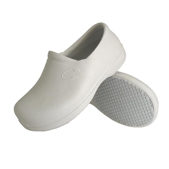 Mens Slip-Resistant Injection Clogs, White - Size 10