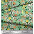 thumbnail image 2 of Soimoi Cotton Cambric Fabric Leaves & Floral Artistic Decor Fabric Printed Yard 42 Inch Wide, 2 of 3