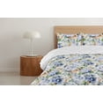 thumbnail image 4 of Ambesonne Floral Down Alternative Quilt Comforter, Blurry Abstract Autumn Bloom, Twin, Ceil Blue Amber and Green, 4 of 5