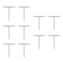 HIAKDOFT 10Pcs Pastry Sticks 430 Stainless Steel Silver 6.6X4X4CM for Baking Decoration Tools