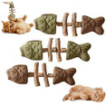 thumbnail image 4 of 2026 New Cat Chew Toy, Fishbone Shape Cat Dental Chews Care Tools with Catnip Silvervine, Durable Cat Dental Toy, 4 of 7