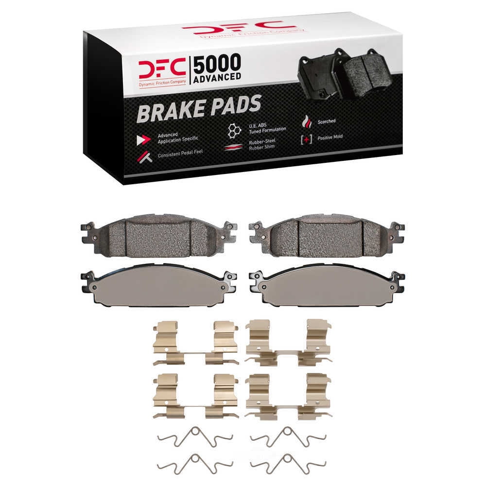 Dynamic Friction Company 1551-1508-01 DFC 5000 Advanced Brake Pads - Ceramic and Hardware Kit - OE